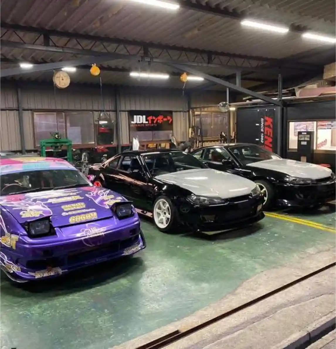 Japanese Cars inside JDL's Warehouse