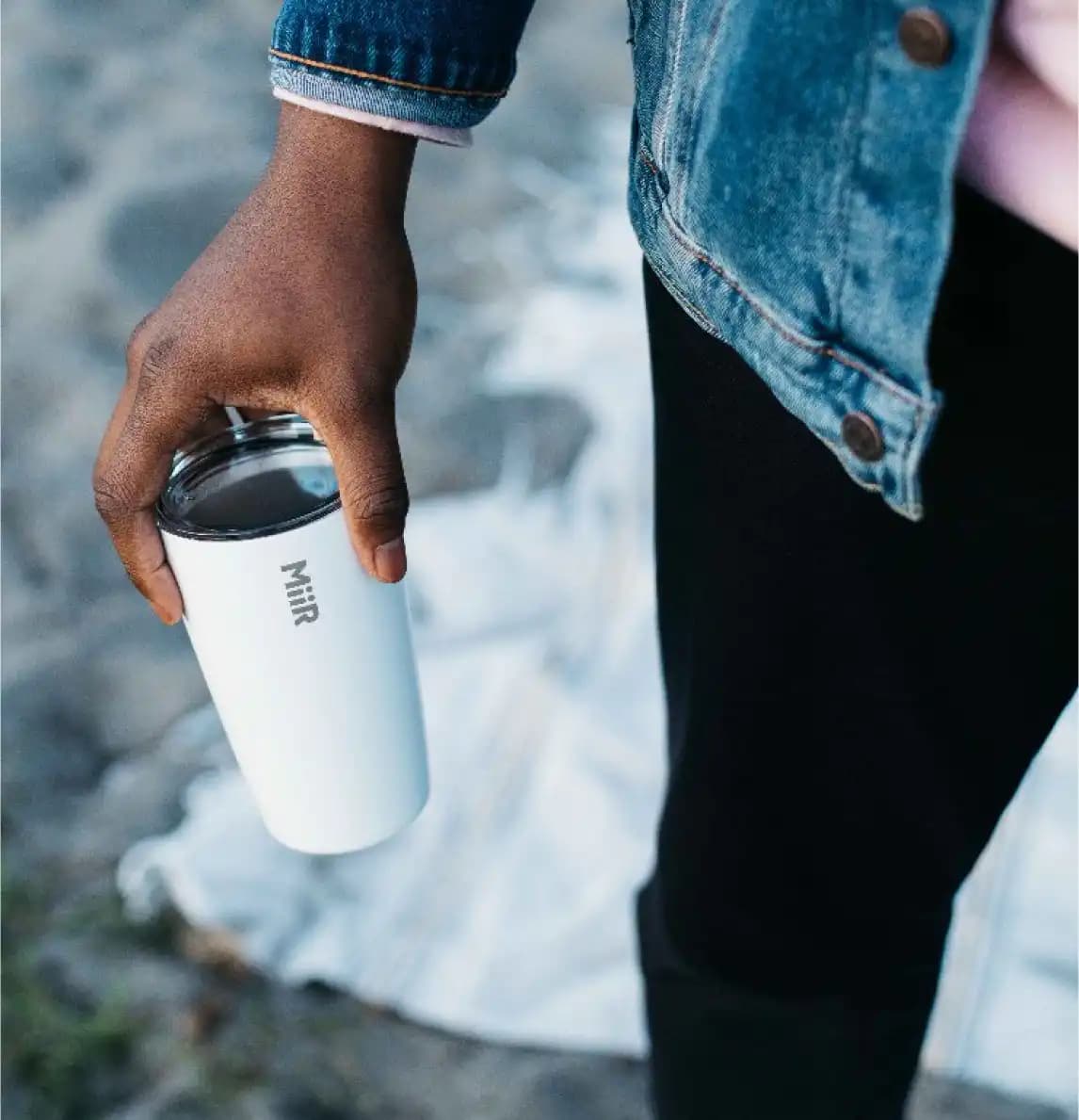 Man Holding Custom MiiR Tumbler