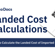 Calculating landed cost of imported products