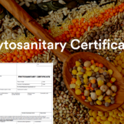 A Phytosanitary Certificate document used for export