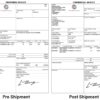 A Proforma Invoice and Commercial Invoice template used in trade