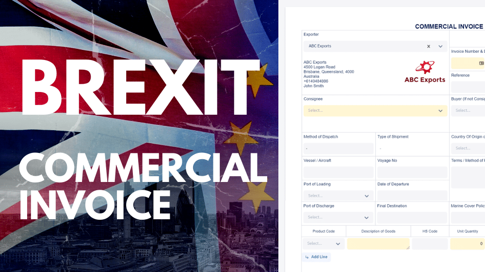 how to create a commercial invoice document template for brexit incodocs