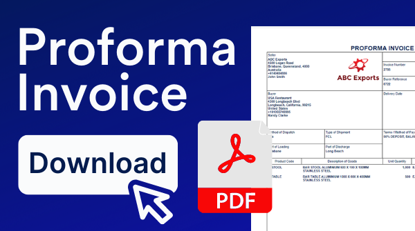 download a proforma invoice template pdf incodocs