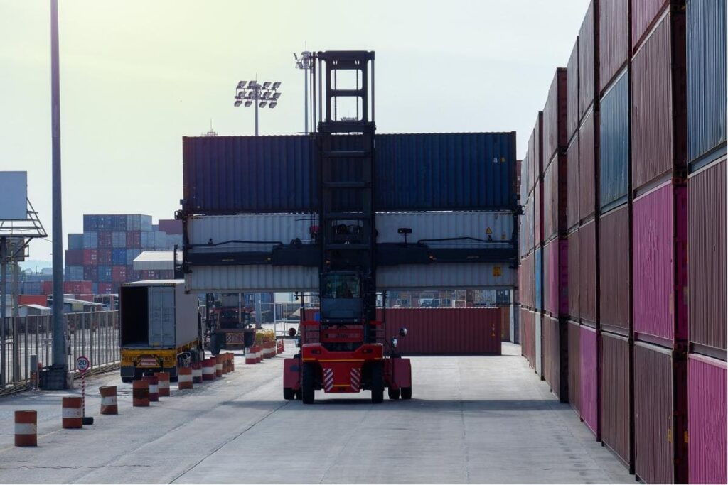 containers stacked for shipping