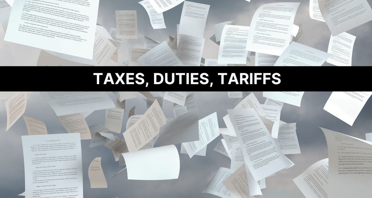 duty vs tariff vs tax